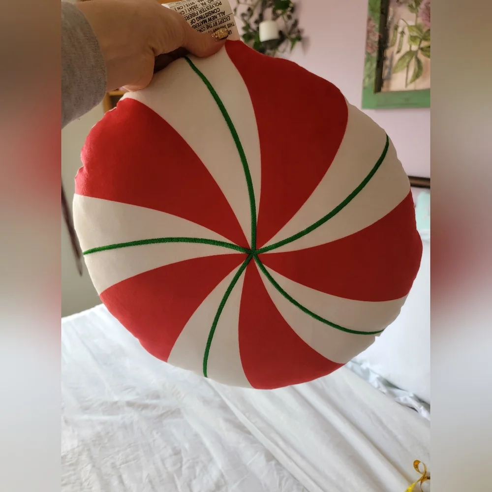 Peppermint Stripe throw pillow